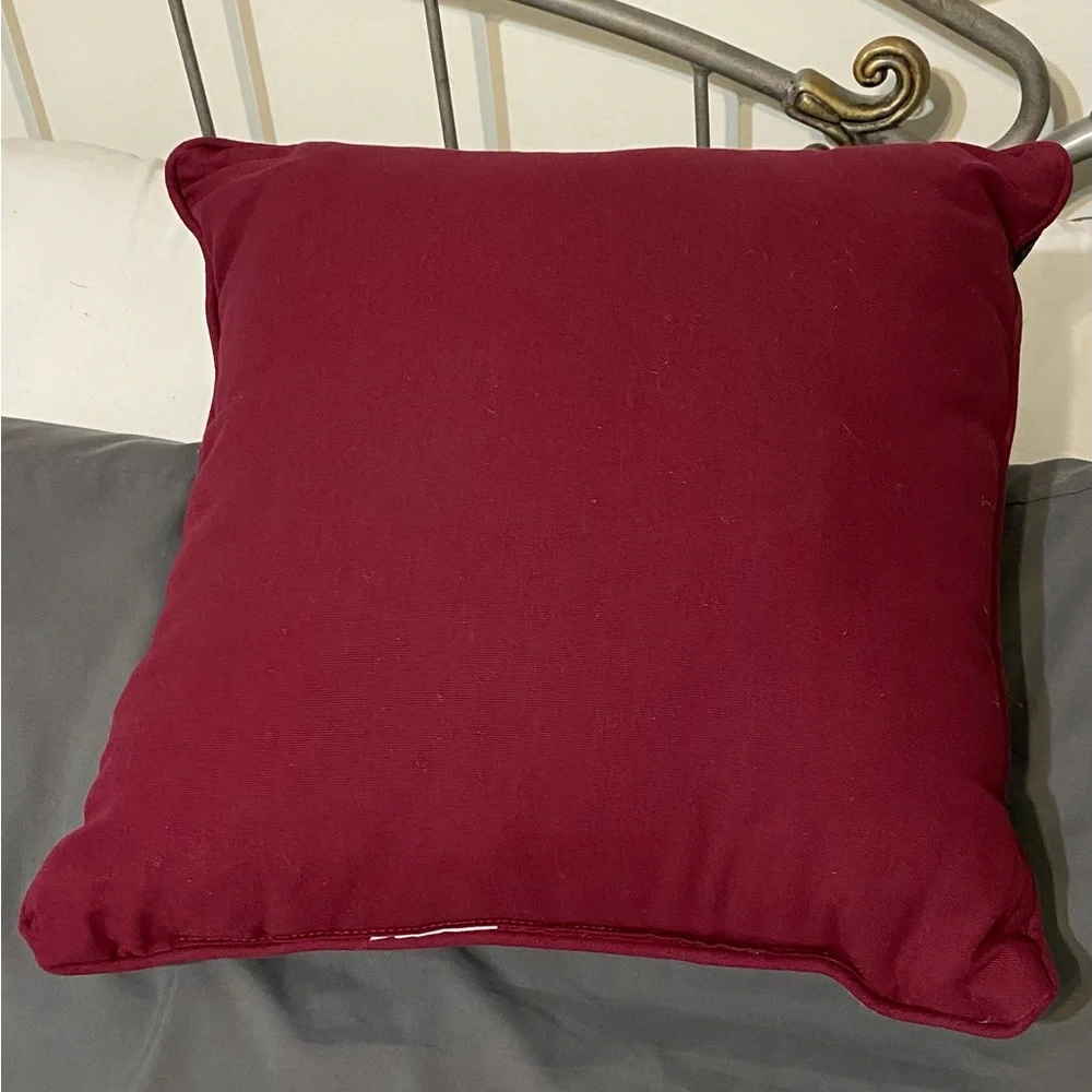 Adorable Christmas Kittens Pillow with Silver Sparkle Throughout 16”x16” Square